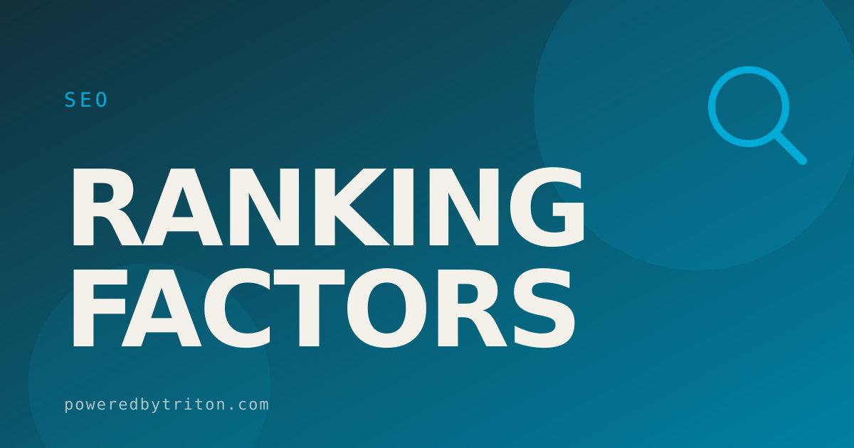 Ranking Factors — SEO