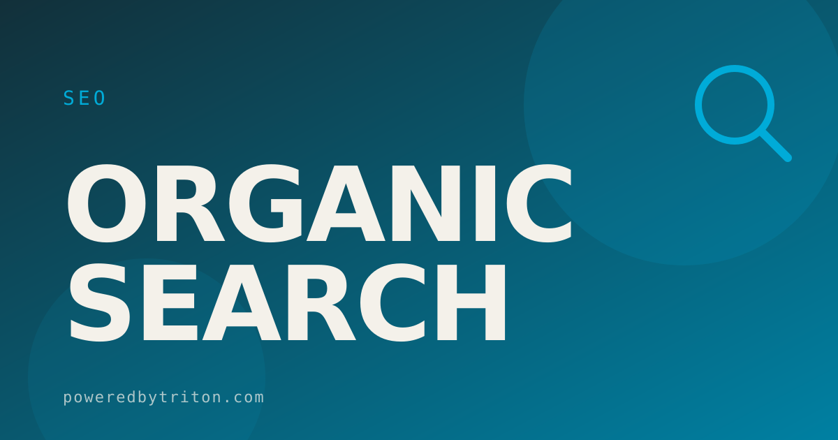 Organic Search — SEO