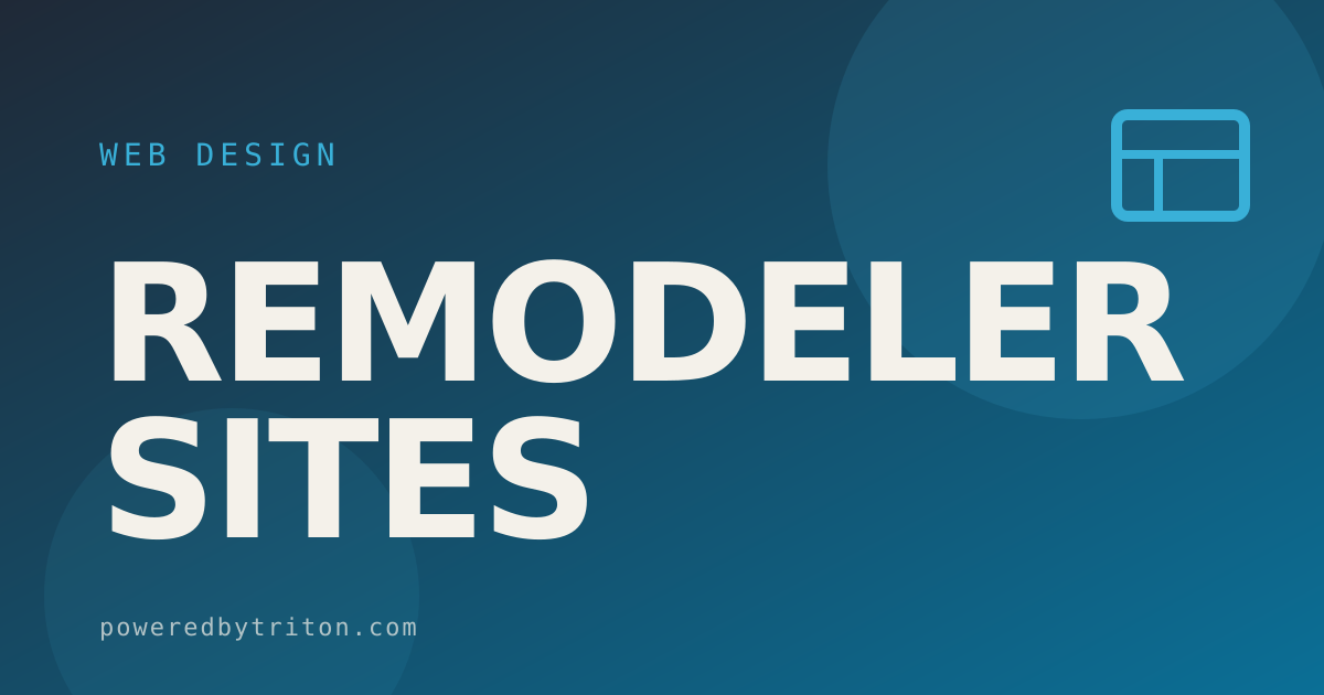 Remodeler Sites — Web Design