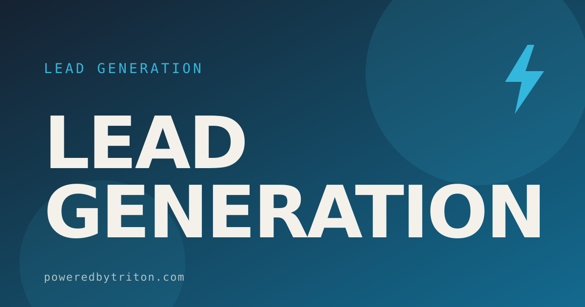 Lead Generation — Lead Generation
