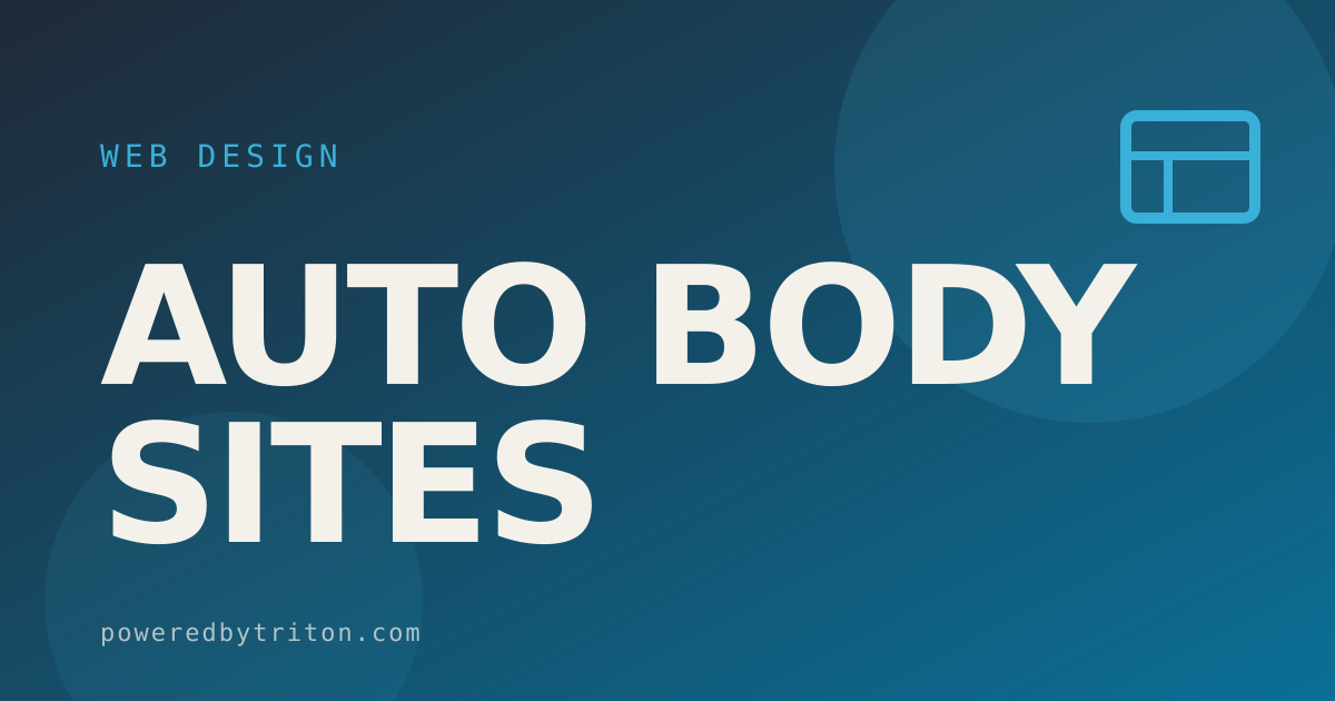 Auto Body Sites — Web Design
