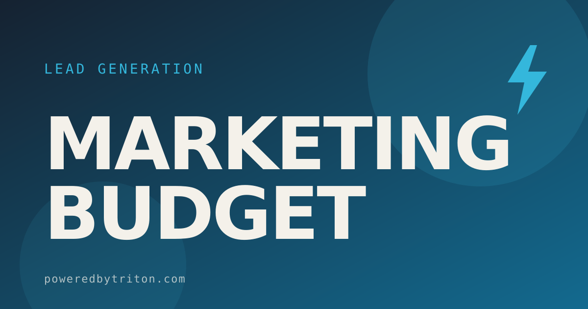 Marketing Budget — Lead Generation