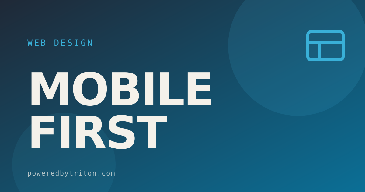 Mobile First — Web Design