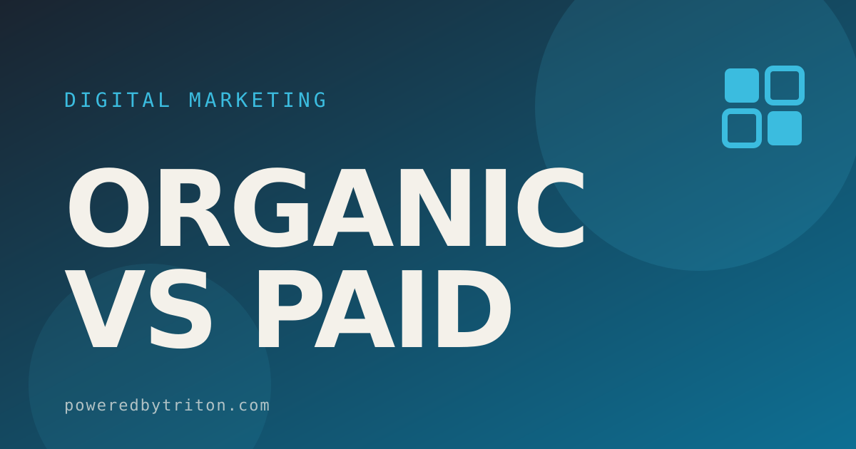 Organic vs Paid — Digital Marketing
