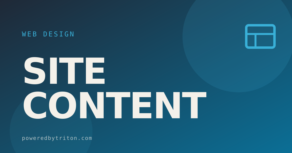Site Content — Web Design