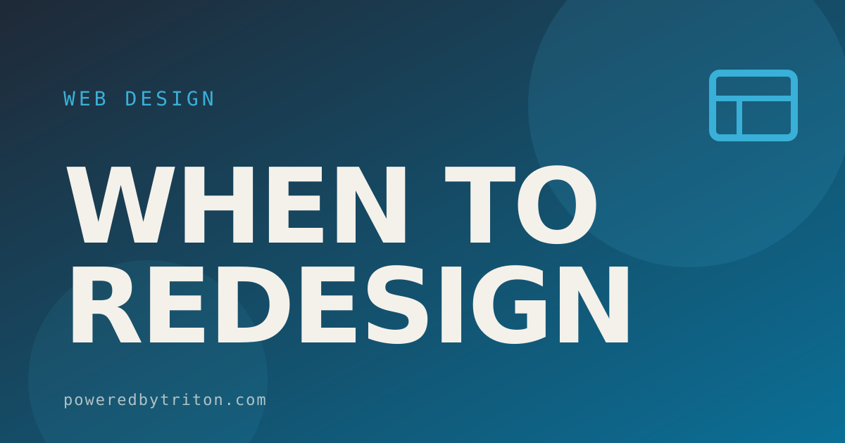 When to Redesign — Web Design
