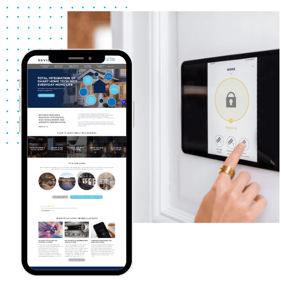 A/V security technicians completing a smart automation install