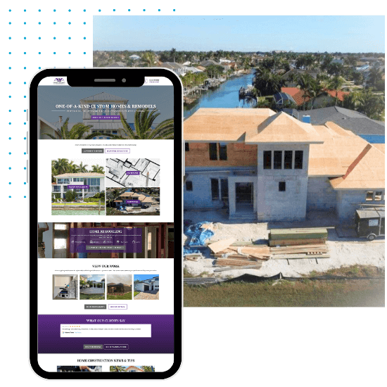 general contracting crew and active major home remodeling project site