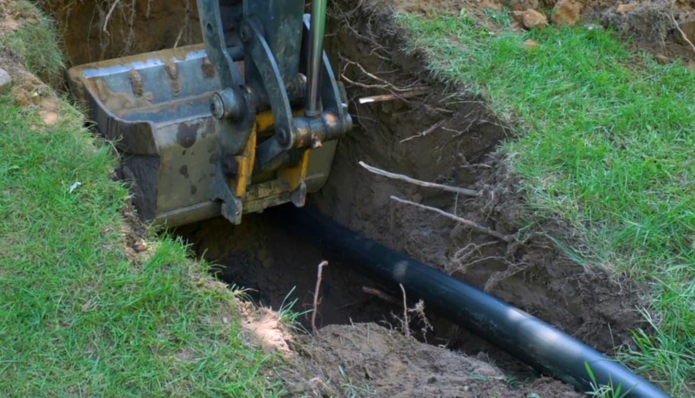 Trenchless pipe repair truck and crew featured on a new standalone contractor website